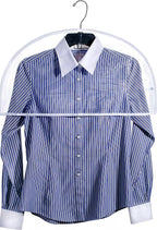 Clear Vinyl Shoulder Covers Closet Suit Protects Storage Home Decor Set of 12, 12"H x 22"W x 2"D