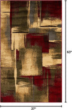 Unique Loom Barista Collection Area Rug - Timor (3' 1" x 5' 3" Rectangle, Multi/Red)
