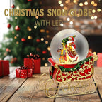 Snow Globe Pink Sofa/Dog and Cat Snowglobe with Music Birthday Party Decorations Creative Collectibles (SJQ-GPM5144B-120MM) (sled)