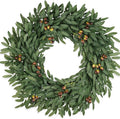 Olive Wreaths for Front Door 26 Inch, Artificial Waterproof Green Lush Olive Branch Wreath with Berry for Home Outdoor Indoor Farmhouse Window Spring Summer All Seasons Year Round