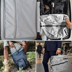 ONTYZZ Vacuum Bags for Travel, IPX8 Waterproof Vacuum Bags, Space Saver for Luggage/Camping/Home Storage (2 Pack NO Pump-Grey)