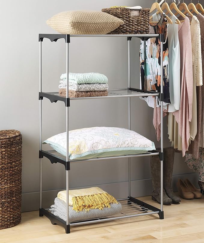 Whitmor Modern Industrial Freestanding Closet Organizer