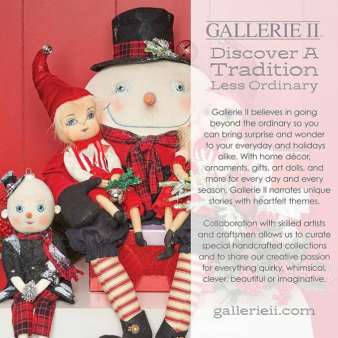 GALLERIE II Sammy Baby Zombinaland Soft Decorative Figurine Doll Pillow 4th of July Patriotic Home Living Room Shelf End Table Couch Sofa Chair Decor Decoration Red