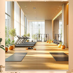 Hasipu Home Gym Mirror, 95"x40" Each, 2-Pack Frameless Wall Mounted Mirrors with Glass Clamps & 2 Aluminum Rail, Large Body Mirror for Home Gym, Yoga Studio, Bedroom, Silver Tempered Glass