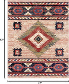 Well Woven Tulsa Lea Cream Traditional Southwestern Tribal 3x5 (3'11" x 5'3") Area Rug