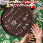 Christmas Tree Decorations 18Pcs(Ready to Hang), Acrylic Crystal Ornaments for Christmas Tree- Hanging Christmas Snowflake Decorations for Xmas Decor, Weddings, Frozen Birthday Parties