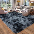 Rugs for Living Room 10x14, Soft Shaggy Modern Shag Area Rug for Bedroom, Upgrade Non-Slip Plush Fluffy Carpet for Kids Boys Girls Room Home Decor Aesthetic,Blue Grey