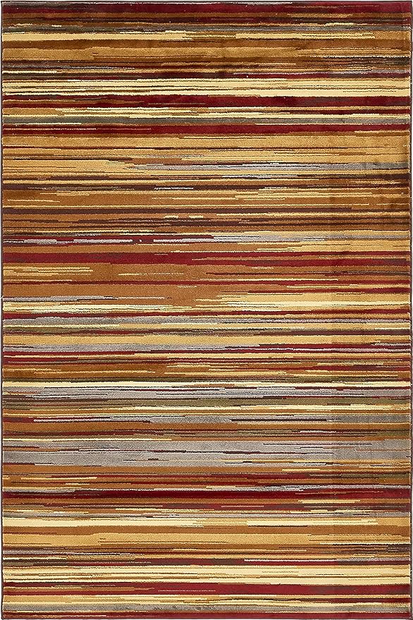 Unique Loom Barista Collection Area Rug - Icatu (5' 1" x 8' Rectangle Beige/Brown)