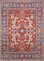 Keen Home Design 9x12 Rug - Machine Washable Area Rug with Non-Slip Backing, Ideal for Living Room, Dining Room, Bedroom - Vintage, Easy Clean, Durable, Low Pile Rug - (9' x 12')