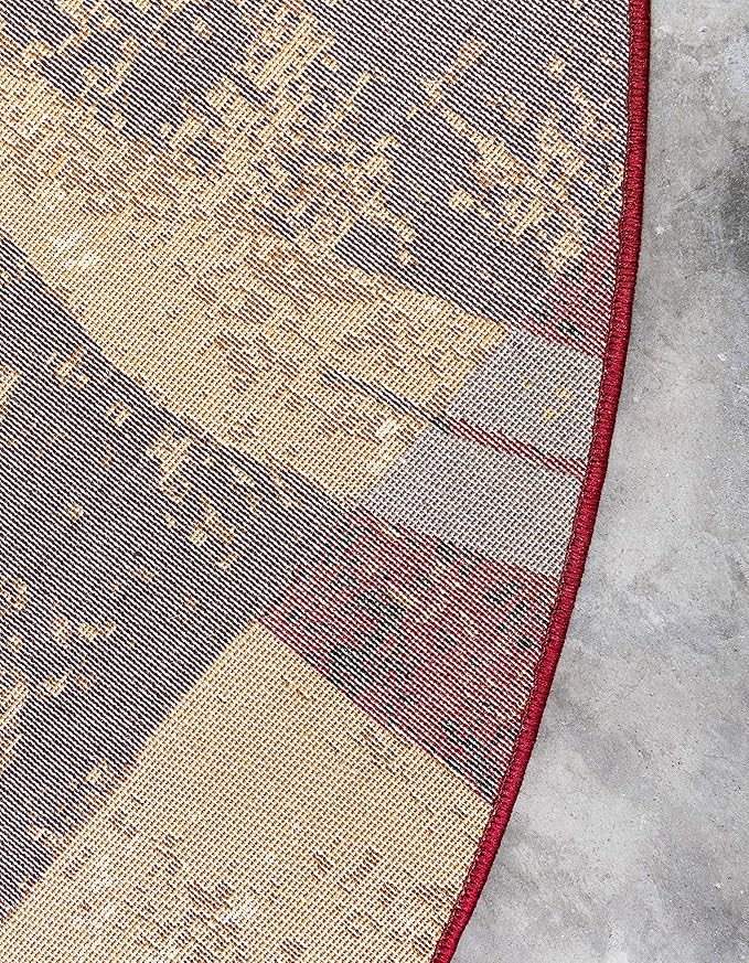 Unique Loom Barista Collection Area Rug - Kouillou (7' 10" Round, Multi/ Brown)