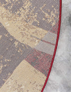 Unique Loom Barista Collection Area Rug - Kouillou (7' 10" Round, Multi/ Brown)