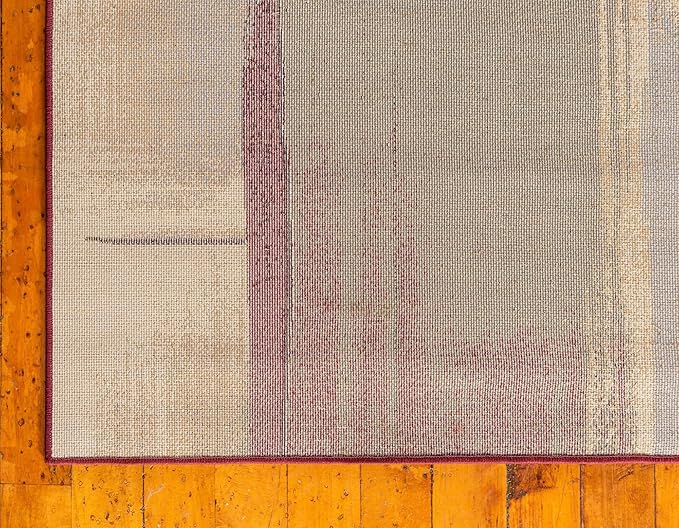 Unique Loom Barista Collection Area Rug - Timor (8' Square, Multi/ Red)