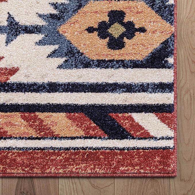 Well Woven Tulsa Lea Crimson Traditional Southwestern Tribal 3x5 (3'11" x 5'3") Area Rug