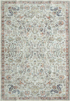 Keen Home Design 4x6 Rug - Machine Washable Area Rug with Non-Slip Backing, Ideal for Living Room, Dining Room, Bedroom - Vintage, Easy Clean, Durable, Low Pile Rug - (4' x 6')