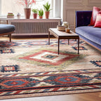 Well Woven Tulsa Lea Cream Traditional Southwestern Tribal 3x5 (3'11" x 5'3") Area Rug