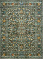 Keen Home Design 6x9 Rug - Machine Washable Area Rug with Non-Slip Backing, Ideal for Living Room, Dining Room, Bedroom - Vintage, Easy Clean, Durable, Low Pile Rug - (6' x 9')