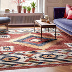 Well Woven Tulsa Lea Crimson Traditional Southwestern Tribal 7'10" x 9'10" Area Rug