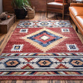 Well Woven Tulsa Lea Crimson Traditional Southwestern Tribal 3x5 (3'11" x 5'3") Area Rug