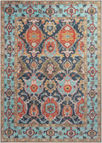 Keen Home Design 4x6 Rug - Machine Washable Area Rug with Non-Slip Backing, Ideal for Living Room, Dining Room, Bedroom - Vintage, Easy Clean, Durable, Low Pile Rug - (4' x 6')